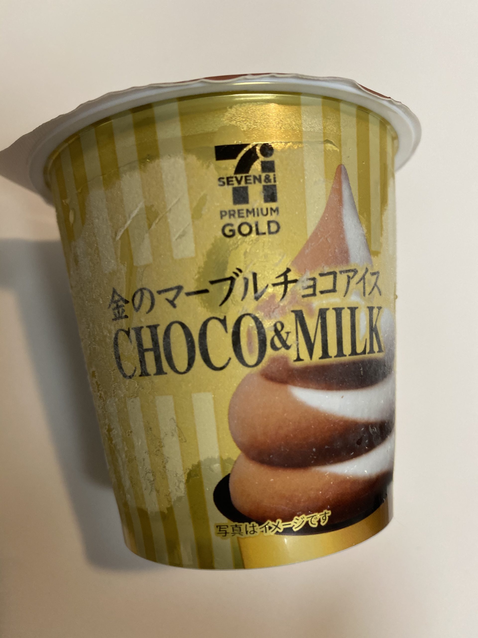 セブンイレブンスイーツ金のマーブルチョコアイス