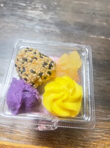Delicious Seven-Eleven convenience store dessert with rich cream and fluffy texture